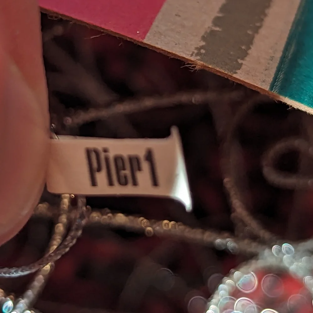 Pier 1 metallic wire Christmas ornament